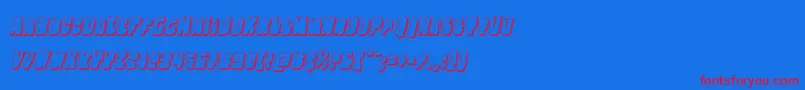 Nobodyhome3Dital Font – Red Fonts on Blue Background