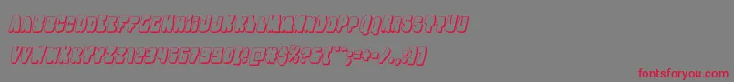 Nobodyhome3Dital Font – Red Fonts on Gray Background