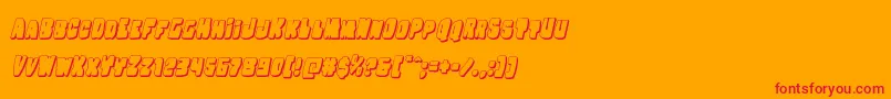 Nobodyhome3Dital Font – Red Fonts on Orange Background