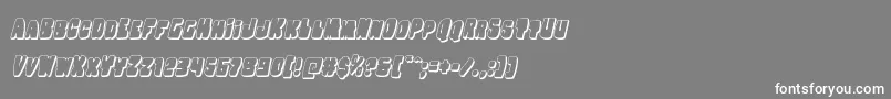 Nobodyhome3Dital Font – White Fonts on Gray Background