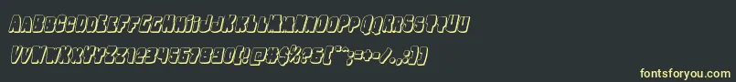 Nobodyhome3Dital Font – Yellow Fonts on Black Background