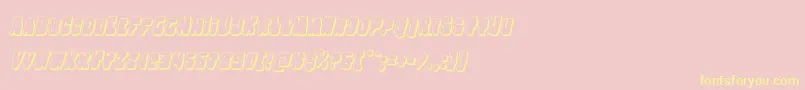 Nobodyhome3Dital Font – Yellow Fonts on Pink Background