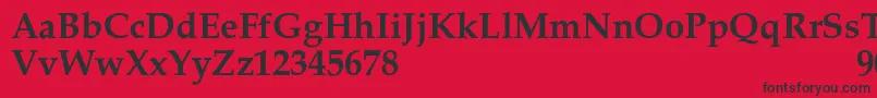 MelrareSemibold Font – Black Fonts on Red Background