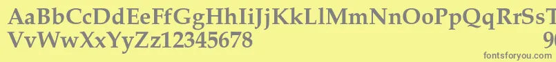 MelrareSemibold Font – Gray Fonts on Yellow Background