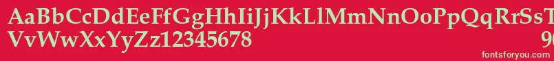 Шрифт MelrareSemibold – зелёные шрифты на красном фоне