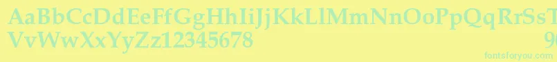 Police MelrareSemibold – polices vertes sur fond jaune