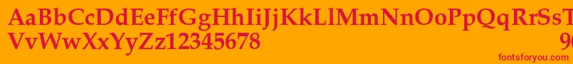 Шрифт MelrareSemibold – красные шрифты на оранжевом фоне