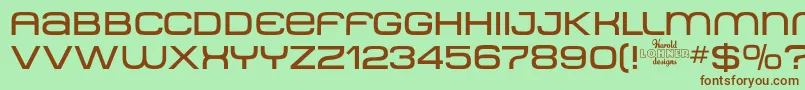 More about Metrodf Font Metrodf Font – Brown Fonts on Green Background