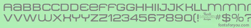 Metrodf Font – Gray Fonts on Green Background
