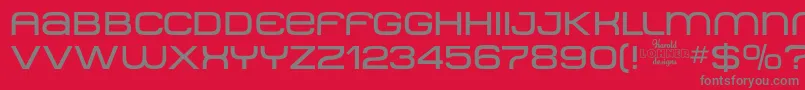 Metrodf Font – Gray Fonts on Red Background