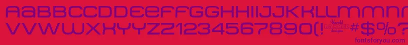 Metrodf Font – Purple Fonts on Red Background