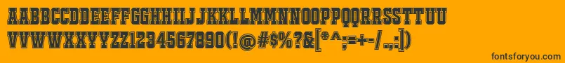 JackportCollegeNcv Font – Black Fonts on Orange Background