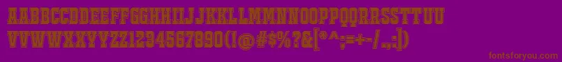 fuente JackportCollegeNcv – Fuentes Marrones Sobre Fondo Morado