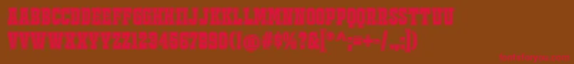 JackportCollegeNcv-Schriftart – Rote Schriften auf braunem Hintergrund