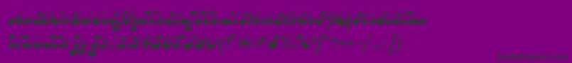 BrandyScript Font – Black Fonts on Purple Background