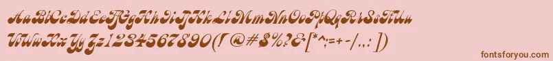 BrandyScript Font – Brown Fonts on Pink Background