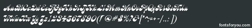 BrandyScript Font – White Fonts on Black Background