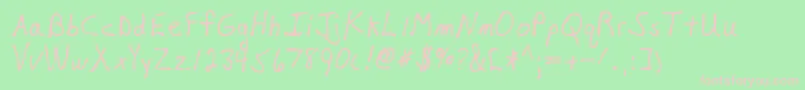 Lehn129 Font – Pink Fonts on Green Background