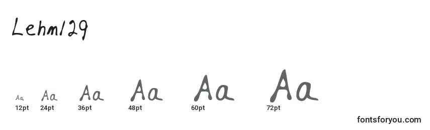 Größen der Schriftart Lehn129