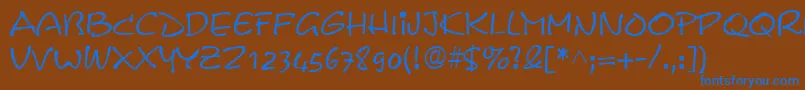 PyxidiumRegular Font – Blue Fonts on Brown Background
