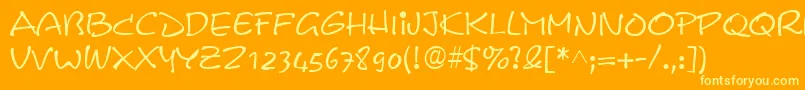 PyxidiumRegular Font – Yellow Fonts on Orange Background
