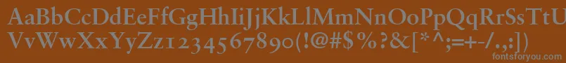 Шрифт GaramondRetrospectiveOsSsiBold – серые шрифты на коричневом фоне