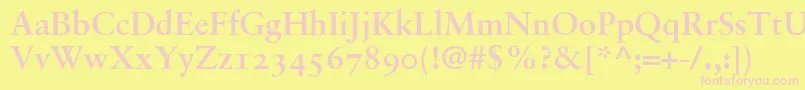 GaramondRetrospectiveOsSsiBold Font – Pink Fonts on Yellow Background