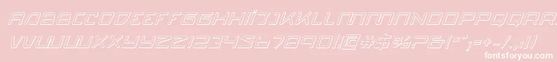 Quasitron3DItalic Font – White Fonts on Pink Background