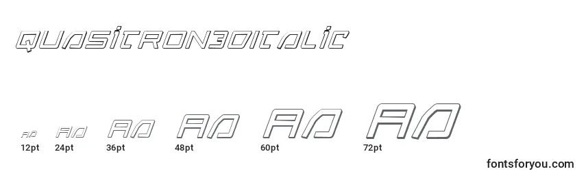 Quasitron3DItalic Font Sizes
