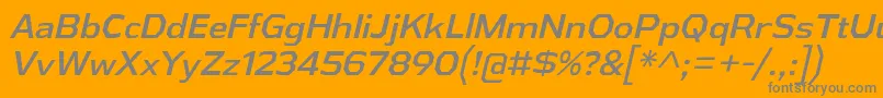 AthabascaIt-Schriftart – Graue Schriften auf orangefarbenem Hintergrund