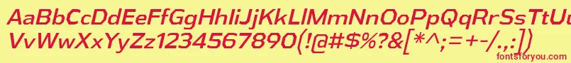 AthabascaIt Font – Red Fonts on Yellow Background