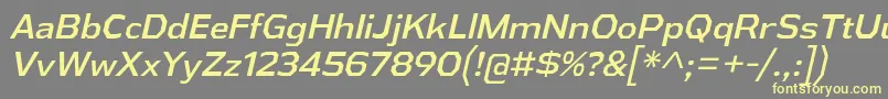 AthabascaIt Font – Yellow Fonts on Gray Background