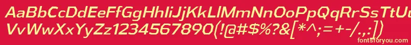AthabascaIt Font – Yellow Fonts on Red Background