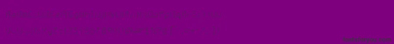 フォントGalacticasLight – 紫の背景に黒い文字