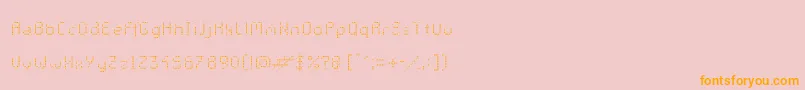 Шрифт GalacticasLight – оранжевые шрифты на розовом фоне