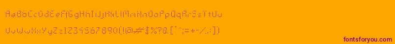 GalacticasLight Font – Purple Fonts on Orange Background