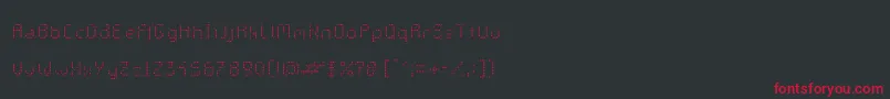 Fonte GalacticasLight – fontes vermelhas em um fundo preto