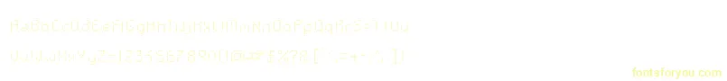 GalacticasLight Font – Yellow Fonts on White Background