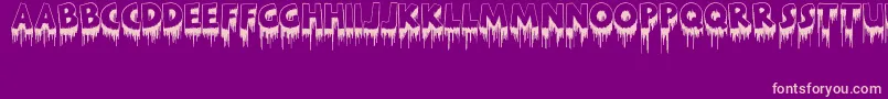 Merdeka Font – Pink Fonts on Purple Background