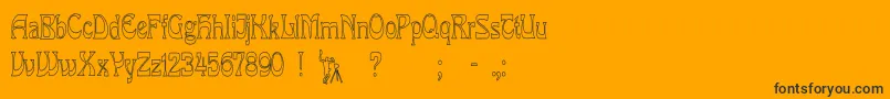 LaRosaHollowCond Font – Black Fonts on Orange Background