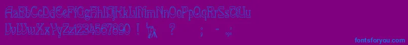 LaRosaHollowCond Font – Blue Fonts on Purple Background