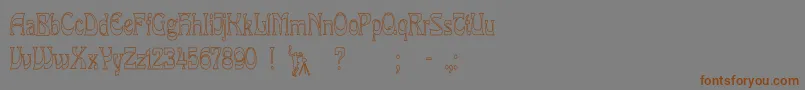 LaRosaHollowCond Font – Brown Fonts on Gray Background