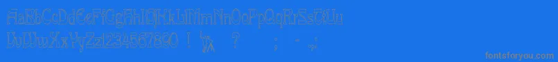 LaRosaHollowCond Font – Gray Fonts on Blue Background