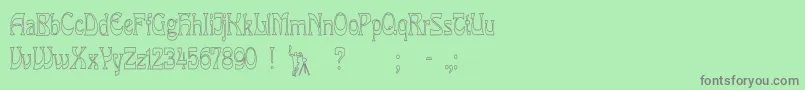 LaRosaHollowCond Font – Gray Fonts on Green Background