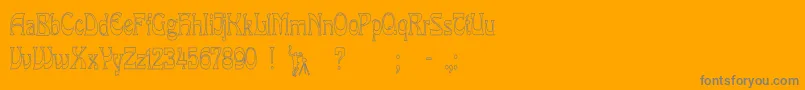 LaRosaHollowCond Font – Gray Fonts on Orange Background