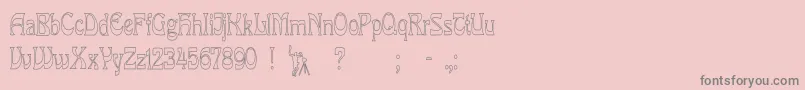 LaRosaHollowCond Font – Gray Fonts on Pink Background