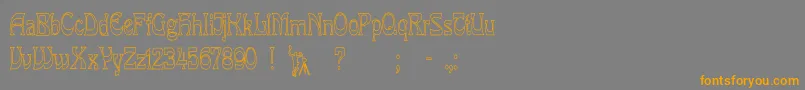 LaRosaHollowCond Font – Orange Fonts on Gray Background