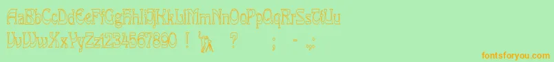 LaRosaHollowCond Font – Orange Fonts on Green Background