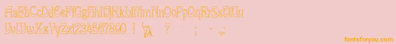 LaRosaHollowCond Font – Orange Fonts on Pink Background
