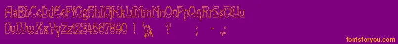 LaRosaHollowCond Font – Orange Fonts on Purple Background